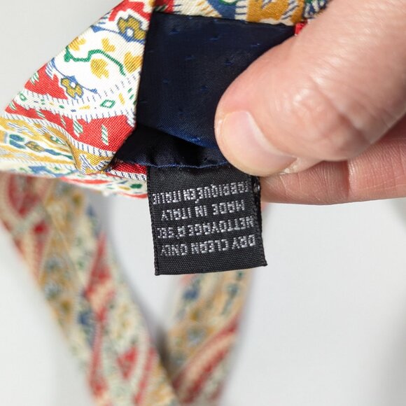 GANT 100% silk necktie colourful vintage floral paisley neck tie made in Italy - Picture 6 of 9